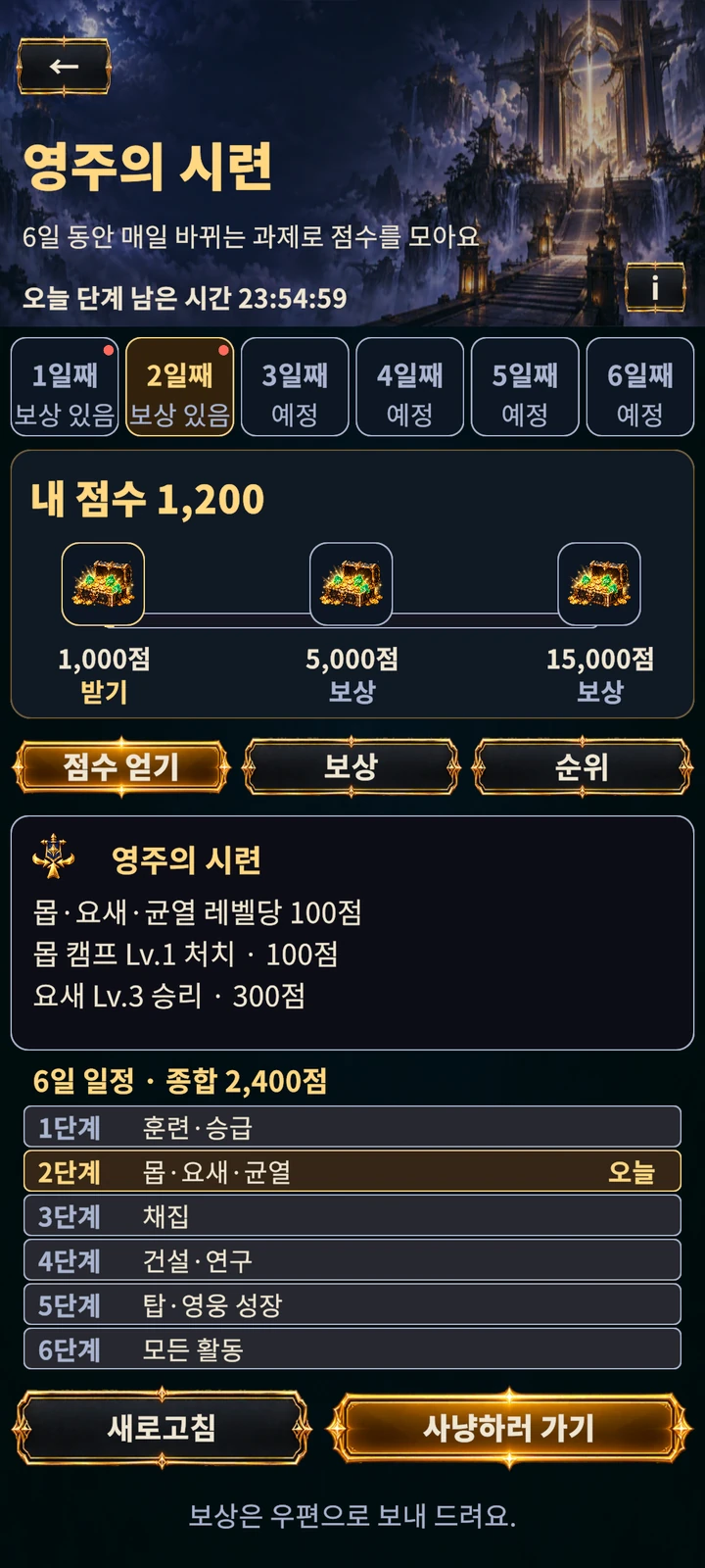 Lord's Trial changes its theme every day · In development